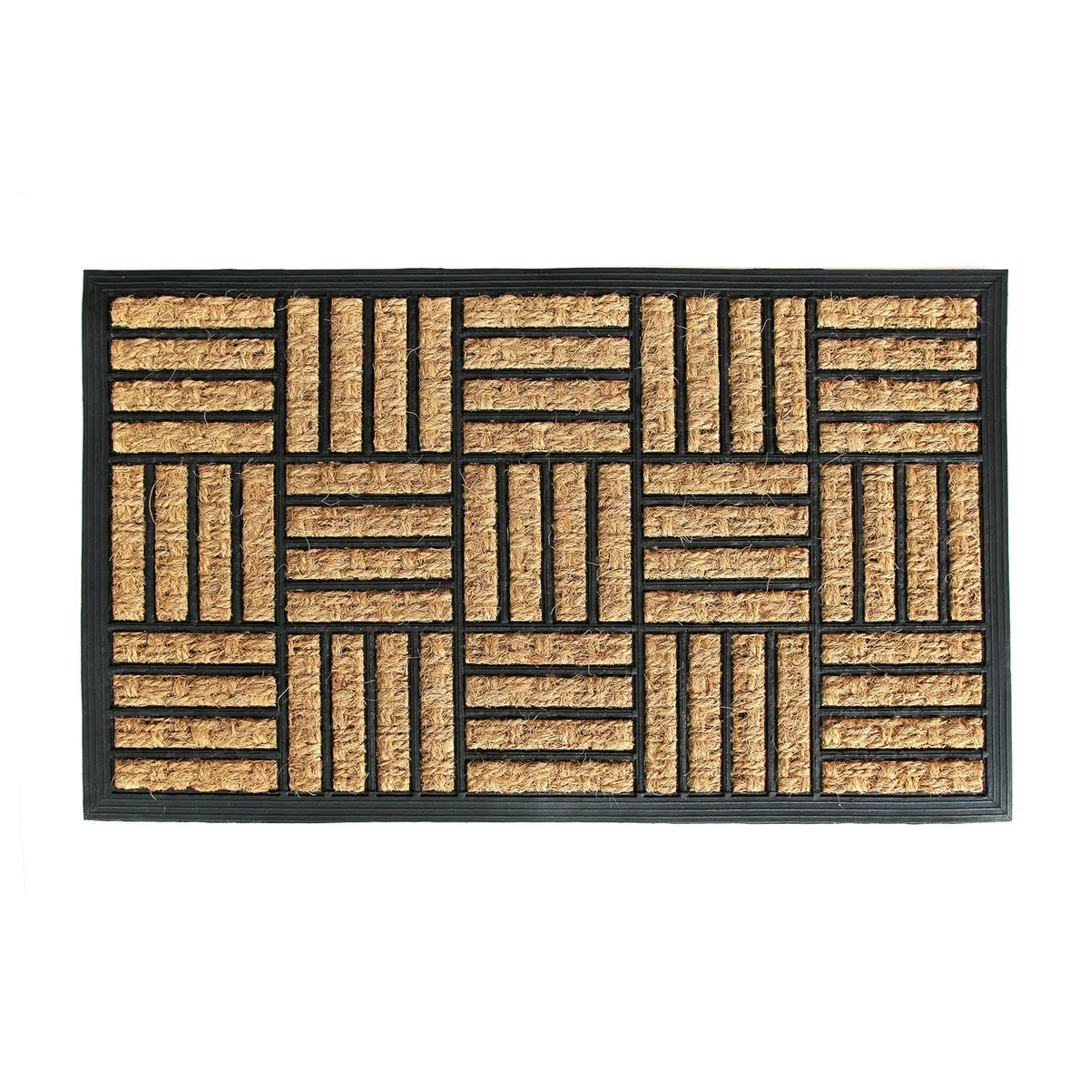 Heavy – duty Moulded Coir and Rubber Matting Mat Size ( 45X75 cm )
